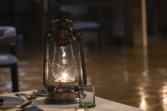 Petroleum lamp, Qwabi Private Game Reserve, Biosphere Reserve, Limpopo, South Africa, Africa