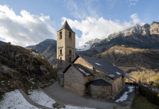 Boi, Sant Joan, view from the south-east against a mountain backdrop