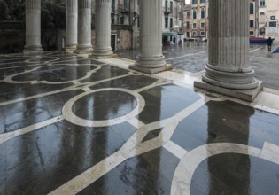 Italy Venice Church of San Nicolò da Tolentino -343 Portico 1704-16 v A Triali Baroque marble and