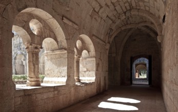 Cistercian monastery founded in 1146, cloister north wing inside to the west