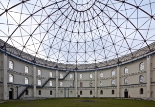 Three-storey gasometer, built 1882-85 by Hugo Licht, self-supporting domed roof with lantern,