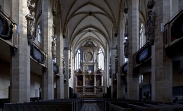 Interior facing east, former Dominican church begun in 1280, St., Sankt, Saint