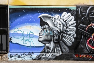 Mural, Downtown, Las Vegas, Nevada, USA, North America