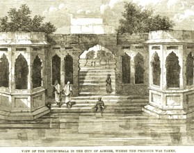 View of dhurumsala in the city of Ajmer, where the prisoner was taken, Rajasthan, India, Asia