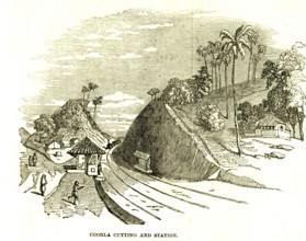 Kurla cutting and station, 4th June 1853, Bombay now Mumbai, Maharashtra, India, Asia