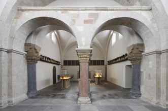 West gallery, view to the west into the treasury, St., Sankt, Saint