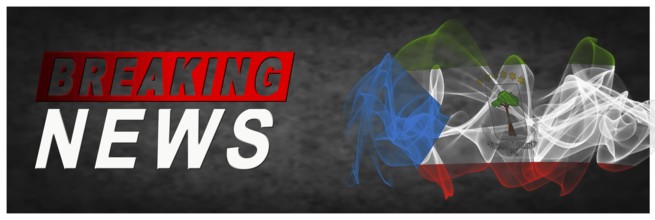 Equatorial Guinea Breaking News, Smoke Flag Background