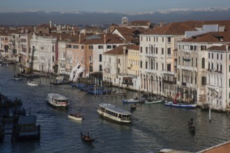 Venice, Grand Canal, view from the roof of the Fondaca dei Tedeschi to the north, to the right of