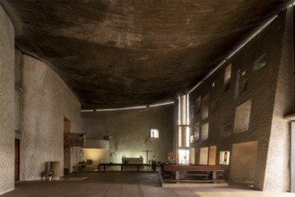 Ronchamp, Chapelle Notre-Dame-du-Haut de Ronchamp, built 1950-1955 by Le Corbusier