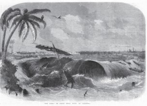 The Bore or Great Tidal Wave at Calcutta, West Bengal, India, Asia