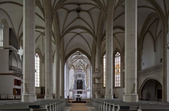 Torgau Stadtkirche St Marien 75516 Interior view to the east three-aisled hall church 13-16th