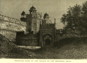 Principal gate, palace of the emperors Delhi, India, Asia