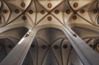 View into the vaults of the nave and south aisle, St., Sankt, Saint