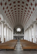 Built in 1830 by Georg Moller, rebuilt 1949-1953, view to the west, St., Sankt, Saint