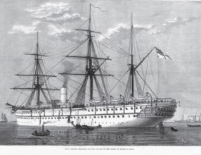 Royalty on Tour H.M.S Serapis Equipped for Voyage of Prince of Wales to India