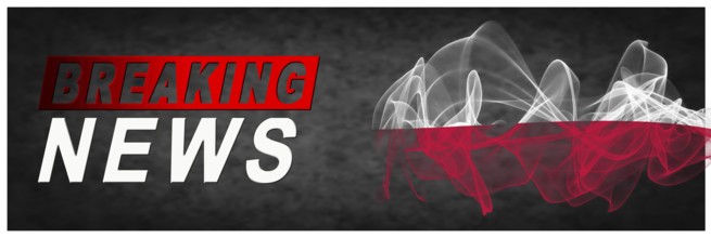 Poland Breaking News, Smoke Flag Background