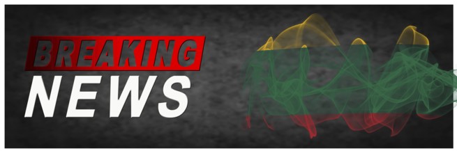 Lithuania Breaking News, Smoke Flag Background