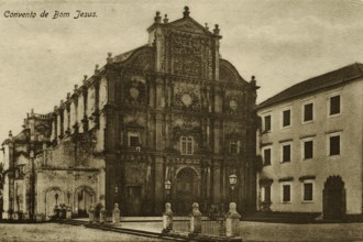 Heritage, picture postcard, Convento-de-Bom Jesus, old Goa, India, Asia