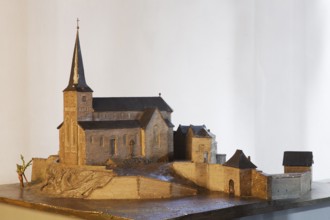 Model of the medieval church, St., Sankt, Saint