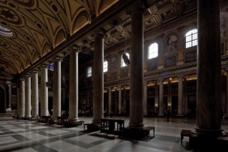 Interior View from the north-eastern to the south-western aisle, architect Giuliano da Sangallo and