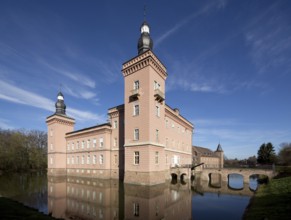 View from the south-east, the manor house on the left