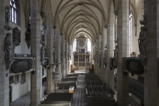 Hall, cathedral from the inside. Halle S Cathedral interior to the east. Former Dominican church.