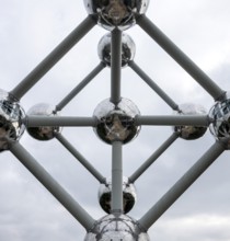 Brussels, Bruxelles, site of Expo 1958, Atomium, 165-billion-fold enlargement of an iron molecule,