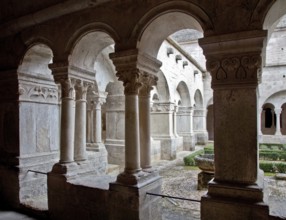 Cistercian monastery founded in 1148, cloister, view from the south to the west wing