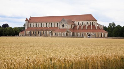 Pontigny Abbey Church Exterior view from the south Built 1145-1206. Largest preserved Cistercian