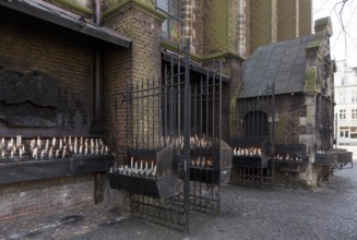 Candle chapel, candles on the north wall