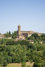 Basilica di San Clemente, historical, building, alley, Siena, Tuscany, Italy, Europe