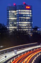 E.ON headquarters, Group headquarters in Essen-Rüttenscheid, A52 motorway, North Rhine-Westphalia,