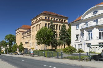 Former porcelain factory, today district administration office, Freiberg, Saxony, Germany, Europe