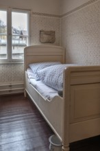 Early 20th century bedchamber with bed, today industrial museum, Lauf an der Pegnitz, Middle