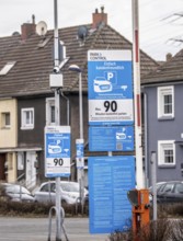 Customer car park of a supermarket, the car park is operated by the company Park&Control, the