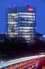 E.ON headquarters, Group headquarters in Essen-Rüttenscheid, A52 motorway, North Rhine-Westphalia,