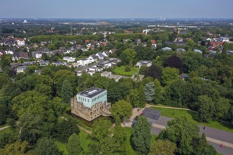 Bochum, North Rhine-Westphalia, Germany - Weitmar Castle Park. Park with the ruins of a 16th