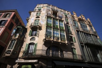 Art Nouveau building Can Forteza-Reym, inspired by Antoni Gaudí, Palma de Majorca, Majorca,