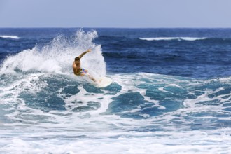 Surfer, surfing, surfers, surfing, water sports, Tahitian, wave, spray, surf, Teahupoo, also