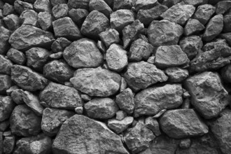 Typical stone walls, Sant Elm, San Telmo, Andratx, Tramuntana Mountains, Serra de Tramuntana, black