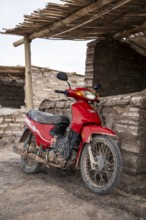 Old scooter, Salinas Grandes, Salta Province, Argentina, South America