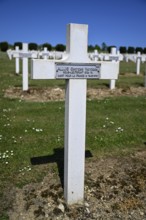 Cross at the military cemetery near the Douaumont ossuary, First World War, Verdun, Grand Est