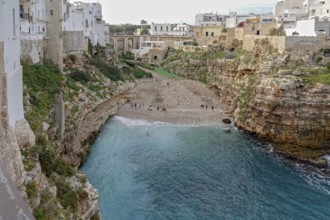 View of the Llama Monachile bay, Polignano a Mare, Apulia