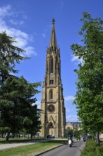 Tower of the Temple de Garnison, garrison church, Metz, Grand Est region, France, Europe