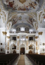 View to the west, organ by Balthasar Pröbstl, 1871, St., Sankt, Saint