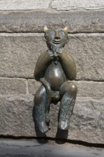 The Devil, sculpture by Rolf Goerler, 1999, St., Sankt, Saint