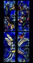 Window by Marc Chagall in the choir, created from 1978, St., Sankt, Saint