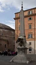 On the Piazza della Minerva, left Pantheon from the south-east