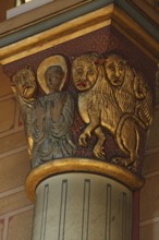 Romanesque capital in the nave, St., Sankt, Saint