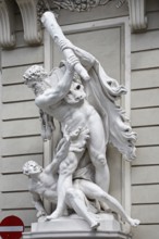 Vienna, Heldenplatz, entrance to the Leopoldine Wing of the Hofburg Imperial Palace Palace